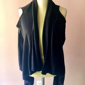 Cold shoulder sweater wrap